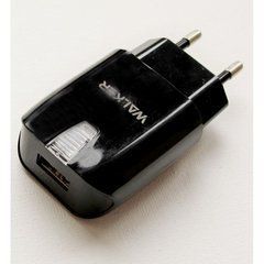 Адаптер зарядки WALKER WH-11 (1A) Black