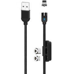 USB Кабель XO NB128 Magnetic 3в1(type-c+micro+lightning)
