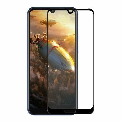 Захисне скло Huawei Honor 8A Повний клей / Full Glue Black WALKER