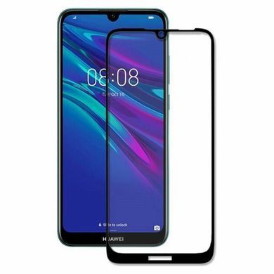 Захисне скло Huawei Y6p Повний клей / Full Glue Black WALKER