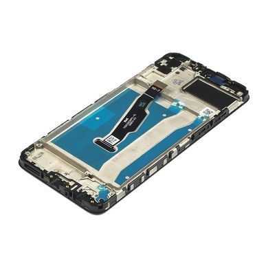 Дисплей Huawei Y6P с сенсором и корпусной рамкой в сборе High Quality Black