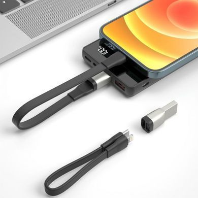 Кабель XO NB-Q170B Type-C to Lightning + USB адаптер (fast charge)