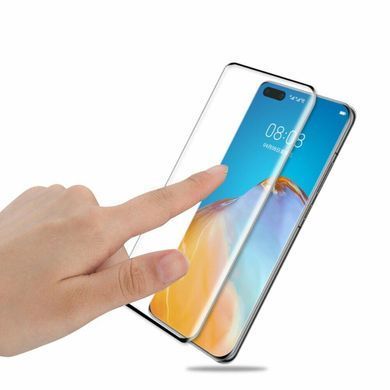 Защитное стекло Huawei P40 Pro Полный клей / Full Glue Black