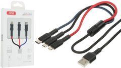 USB Кабель XO NB54 3в1(type-c + micro + lightning)