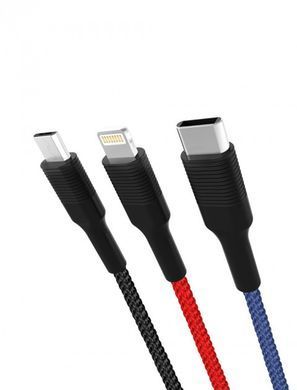 USB Кабель XO NB54 3в1(type-c + micro + lightning)