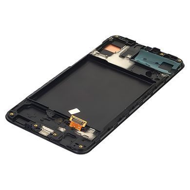 Дисплей Samsung Galaxy A30S (A307) з сенсором и корпусной рамкой в сборе High Quality Black OLED