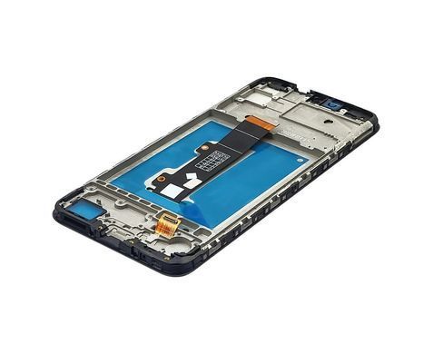 Дисплей Motorola E20 з сенсором та корпусною рамкою у зборі High Quality Black