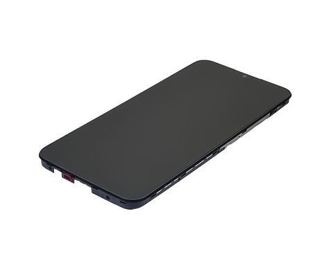 Дисплей Realme C20 з сенсором та корпусною рамкою у зборі High Quality Black