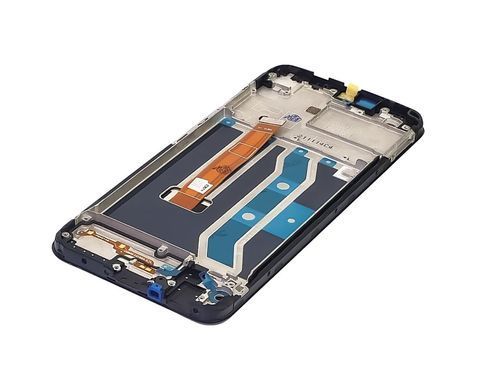 Дисплей Realme C21Y з сенсором та корпусною рамкою у зборі High Quality Black