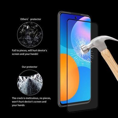 Захисне скло Huawei P Smart (2021) Повний клей / Full Glue Black
