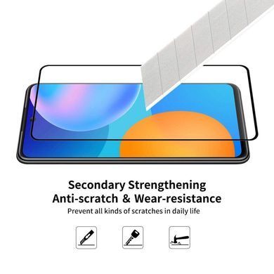 Захисне скло Huawei P Smart (2021) Повний клей / Full Glue Black