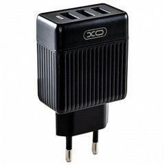 Адаптер быстрой зарядки XO L58 3USB-порты (3A / 18W) Black