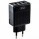 Адаптер швидкої зарядки XO L58 3USB-порти (3A / 18W) Black