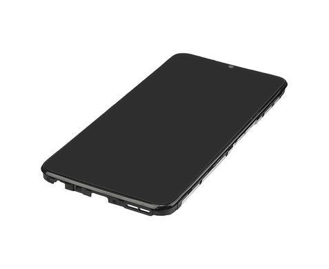 Дисплей Realme C35 з сенсором та корпусною рамкою у зборі High Quality Black