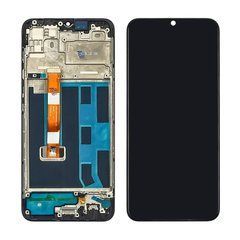 Дисплей Oppo A15S с сенсором и корпусной рамкой в сборе High Quality Black