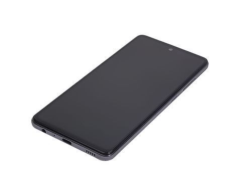 Дисплей Samsung A525/A52 (2020) з сенсором и корпусной рамкой в сборе High Quality Black OLED