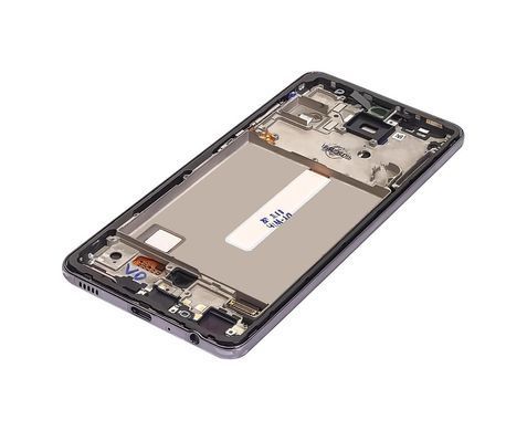 Дисплей Samsung A525/A52 (2020) з сенсором и корпусной рамкой в сборе High Quality Black OLED