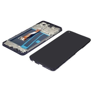 Дисплей Oppo A52  з сенсором та корпусною рамкою у зборі High Quality Black