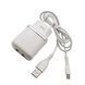 Зарядное устройство XO L69 2USB + Type-C connector (2.4A) White