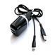 Зарядное устройство XO L69 2USB + Type-C connector (2.4A) Black