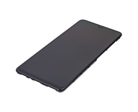 Дисплей Samsung A225/A22 (2021) з сенсором і корпусною рамкою у зборі High Quality Black OLED