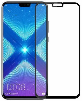 Захисне скло Huawei Honor 8X Повний клей / Full Glue Black WALKER